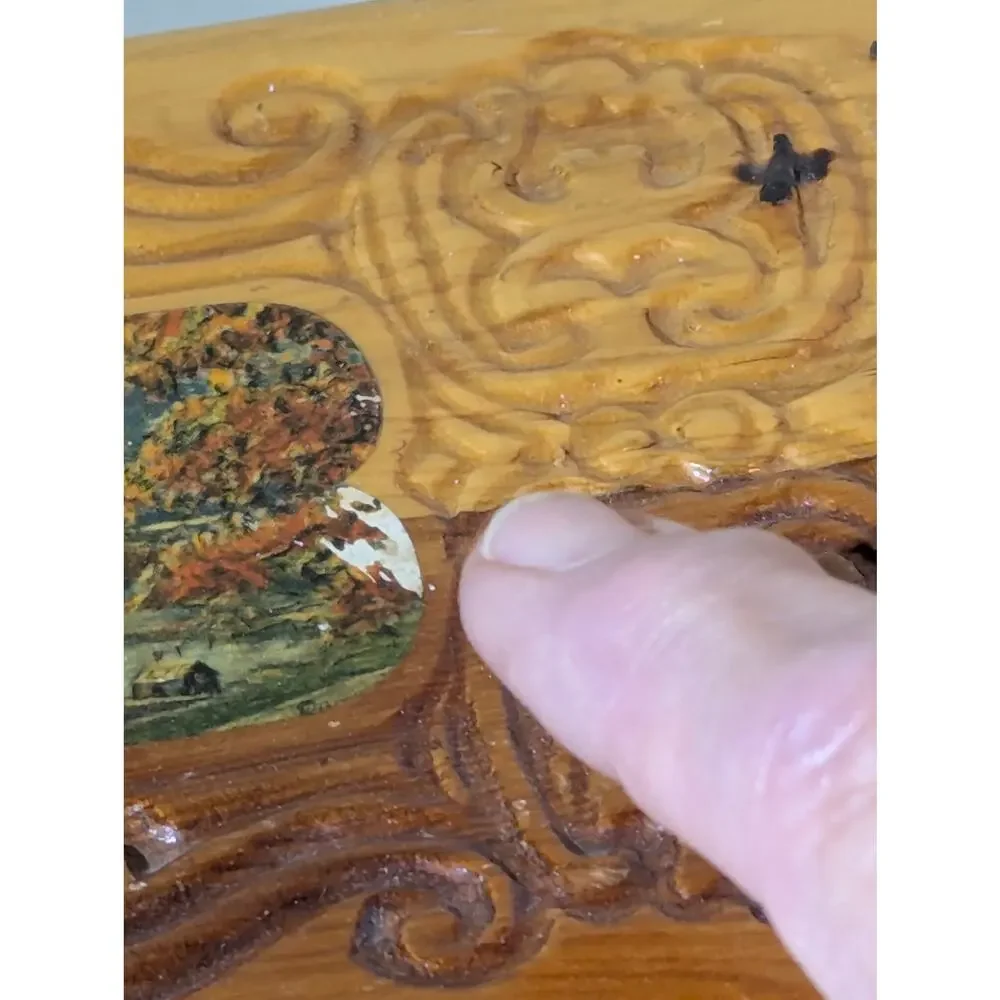 Vintage carved cedar